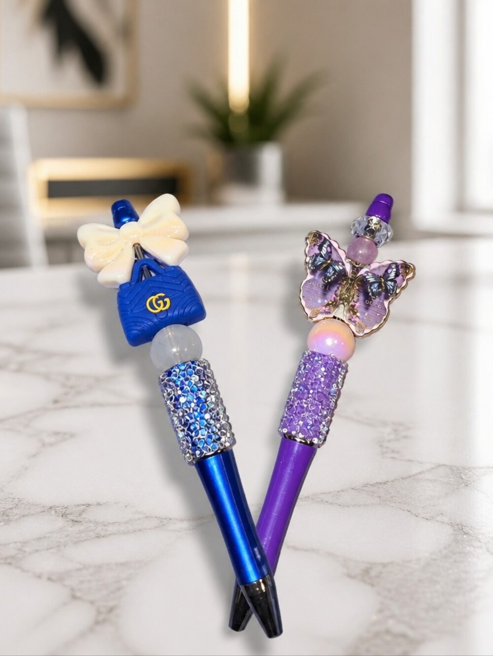 Handcrafted Beaded Pens X2